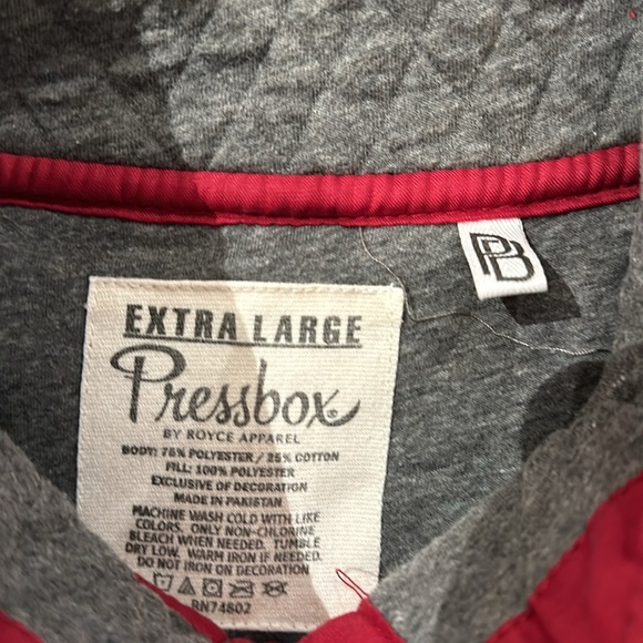 Indiana Hoosiers Women's XL Gray/Red Quarter-Snap Pullover Jacket - Picture 7 of 15